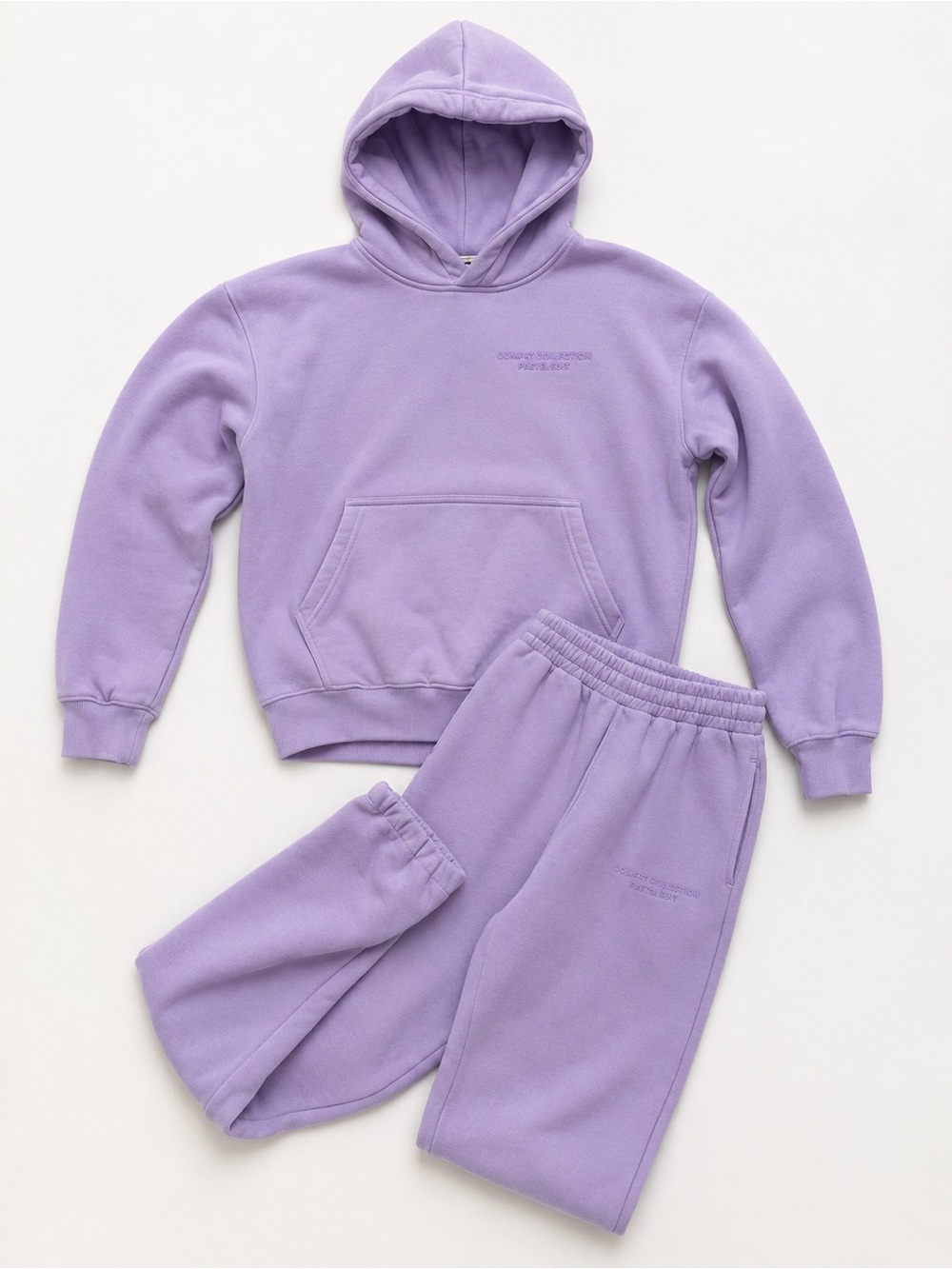 Never worn…Comfrt Pastel Edit Lavender Hoodie Jogger Set XS Oversized Cozy